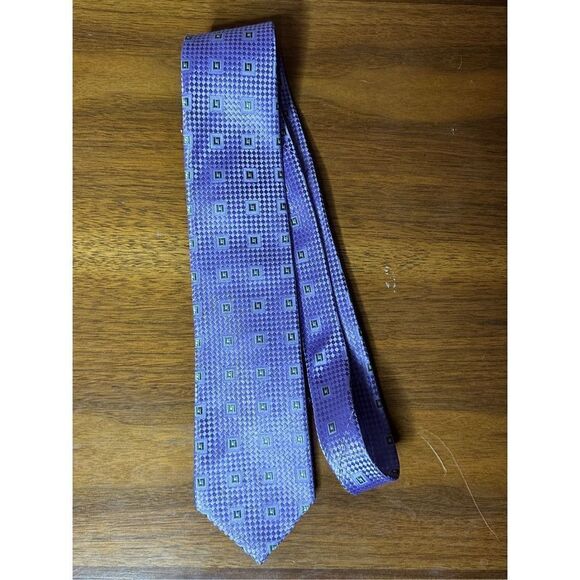 Donald Trump Signature 100% Silk Purple and Yellow Tie - Picture 1 of 5